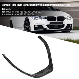 Car Steering Wheel Decoration Frame Car Interior Decoration Cover Trim with Carbon Fibre Style for 3 4 Series F30 F32