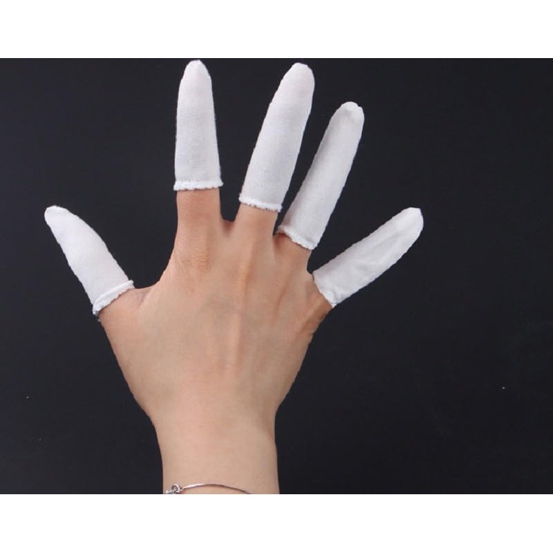 Pack of 100 Cotton Finger cots Protect Fingers Comfortable and