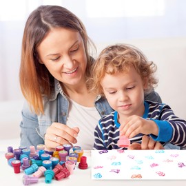 Auauraintt 36 Piece Children's Stamps, Multicoloured Stamp Set, Self-Inking Stamps for Children, Classroom Prizes, Party Gifts for Children, Gift Bag Filler, Birthday Gift