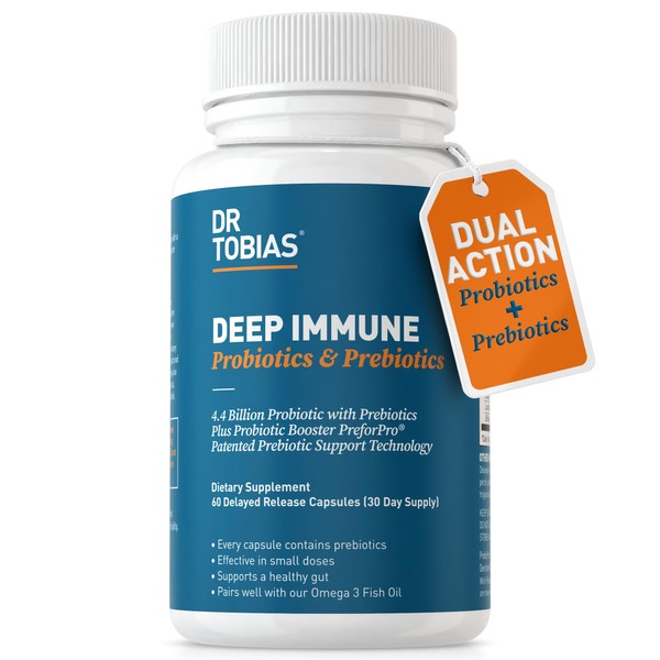 Dr. Tobias Deep Immune Probiotics & Prebiotics, Dual Action Digestion