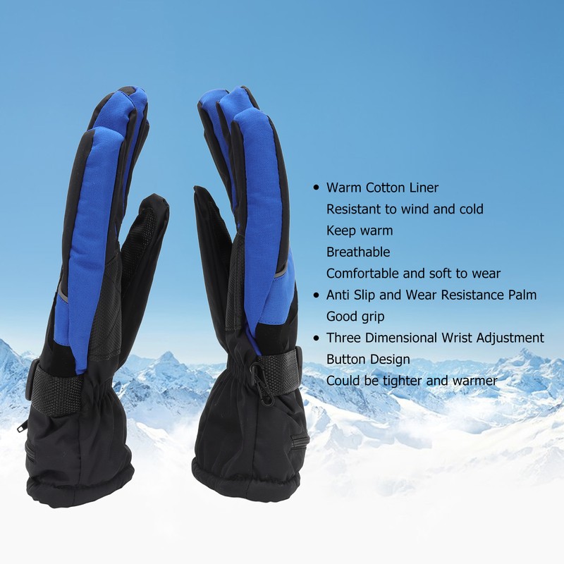1 Pair Heated Gloves 2.5W Warm Cotton Liner Anti Skid