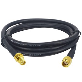 YILIANDUO Extremely Low Loss RF Coaxial RP-SMA Male to RP-SMA Female 50Ohm Coaxial Cable RG58 1M Cable for 3G 4G LTE Antenna SDR Device Antenna Amateur Radio ADS-B GPS