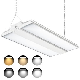 ADUB LED High Bay Shop Light 150W 120W 90W Aajustable Wattage, 1.3FT LED High Bay Warehouse Light 3000K 4000K 5000K, Linear Hanging Light Fixture, UL&DLC Listed Commercial High Bay Light, AC100-277V