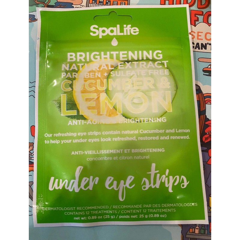 SpaLife Cucumber Lemon Under Eye strips 4 packs 48 Treatments