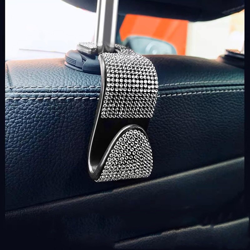 10 Pcs Bling Car Interior Accessories，Universal Car Seat Headrest Hook，Bling