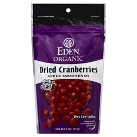 Eden Foods Eden Organic Dried Cranberries Apple Sweetened - Case of 15 - 4 OZ