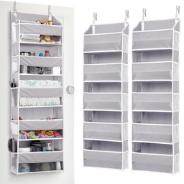 ULG 2 Pack 5-tier Over the Door Organizer Light Gray
