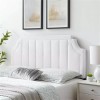 Modway Alyona Channel Tufted Performance Velvet Full/Queen Headboard in White
