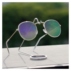 Sunglass Stand Eyeglass Stand Metal Eyeglass Eyeglass Holder Stand Decorative Easy Eyeglass Display Holder Stand for Home or Office Sunglasses Rack (Color: Silver)