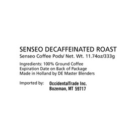 Senseo, Decaffeinated Coffee Pods - Medium Roast, No Caffeine - Rich, Aromatic, and Smooth Flavor, 96-count Pods, 2 X 48 Pack