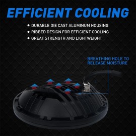 Unbranded Pair For Chevy C10 C20 C30 G10 G20 K10 7" inch Round Led Headlights Hi/Lo Beam