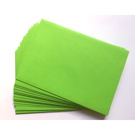 50 Elco Envelopes, Green, Intense Green, C6 = 162 x 114 mm, Peel and Seal, 100 g/m², Spring Green, Apple Green