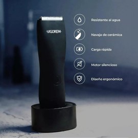 VIGOREM Pro Rasuradora para hombre corporal y zonas íntimas,Impermeable grado IPX-6 cuchillas de cerámica anticorte,Rasuradora Pro De Hombre Para zonas Intimas