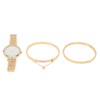 3pcs Women Watch Bracelet Set Gillter Elegant Hypoallergenic Waterproof Quartz
