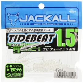 JACKALL Worm Tide Beat 1.5" Clear Glow Crush