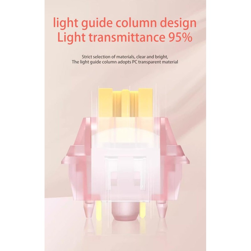 Outemu Lemon V3 Switch,35 Pcs Pre-Lubed Clicky Silent Switches for