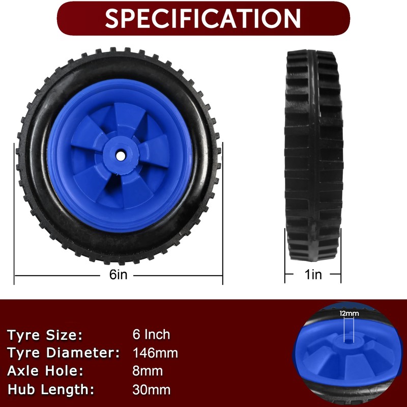 6 inch 146mm Wheel for Trolley Cart Fishing Trolley or