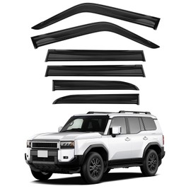 TECHPICCO Tape-On Rain Guards for Land Cruiser 250 GDJ250 TRJ250 2024 2025, Side Window Deflectors Visor Rain Guards Compatible with Toyota Land Cruiser Accessories 2024-2025 Accessories