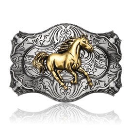 BBOTEN Western Cowboy Belt Buckle for Men Women, Rodeo Horse Belt Buckle, Texas Antique Belt Buckles