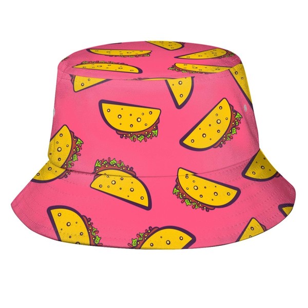 Cute Mexican Taco Bucket Hat for Women Men Summer Outdoor