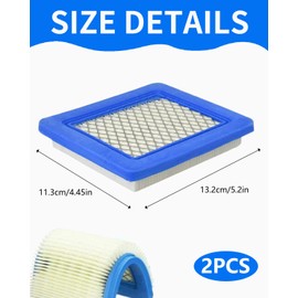 QLEUIFT 2 pcs Air Filter for Briggs Stratton, Garden Air Filter, Air Filter for Lawnmower, Lawnmower Air Filter, for Lawnmowers and Tractors, for Briggs and Stratton