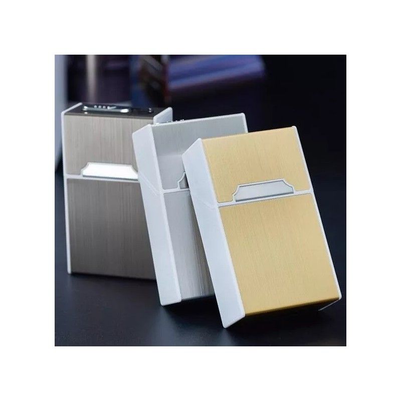 KH Cigarrera Con Encendedor Electrónico Usb Recargab Papá Novio