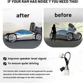 Strpump ANC-CH01 Car ANC Module Bypass T-Harness Adapter Plug Connector for Select Chrysler Dodge Jeep RAM Models Add on Aftermarket Amplifier/Subwoofer to Factory Non Amplifier System