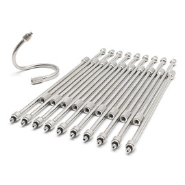 20 Pack Flexible Nozzle Extensions, Brass Mist Rod for Outdoor Misting System, Bendable Copper Extended Pole 10/24 UNC for Garden, Humidification, Outdoor Cooling, Dust Control, Landscaping(7.6Inch)