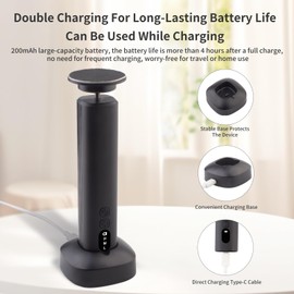 Electric Foot Callus Remover,FyndAna 2in 1 Rechargeable Foot File for Feet & Hand,6 Speeds with Sandpaper,Sanding Ring and Base,Wireless Foot Care Kit for Dead Skin and Calluses,Black