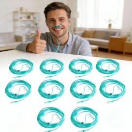 10Pcs/Bag Nasal Tube Individually Packaged Anti-kink, High Visibility, Lightweight and Flexible, Reusable Nasal CannulaMaterial: PVC