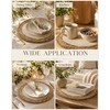 4Pcs 12'' Round Woven Placemats Handmade Slip Heat Resistant Wicker