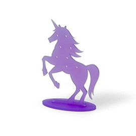 TIELO Unicorn Earring Stud Display Stand Earring Holder Organiser (Purple)