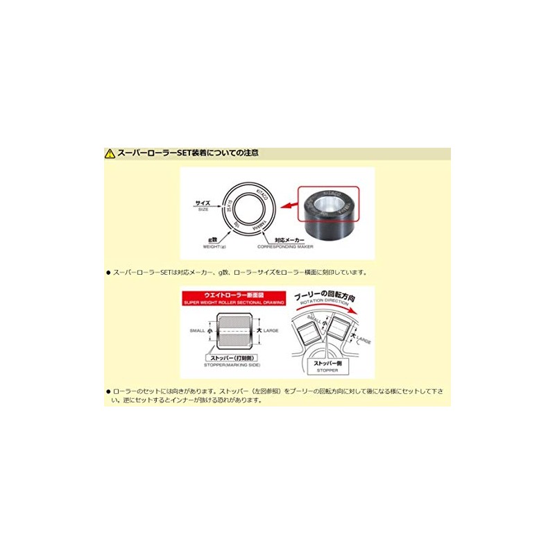 Kitaco Honda Super Roller Set, 6 Pieces