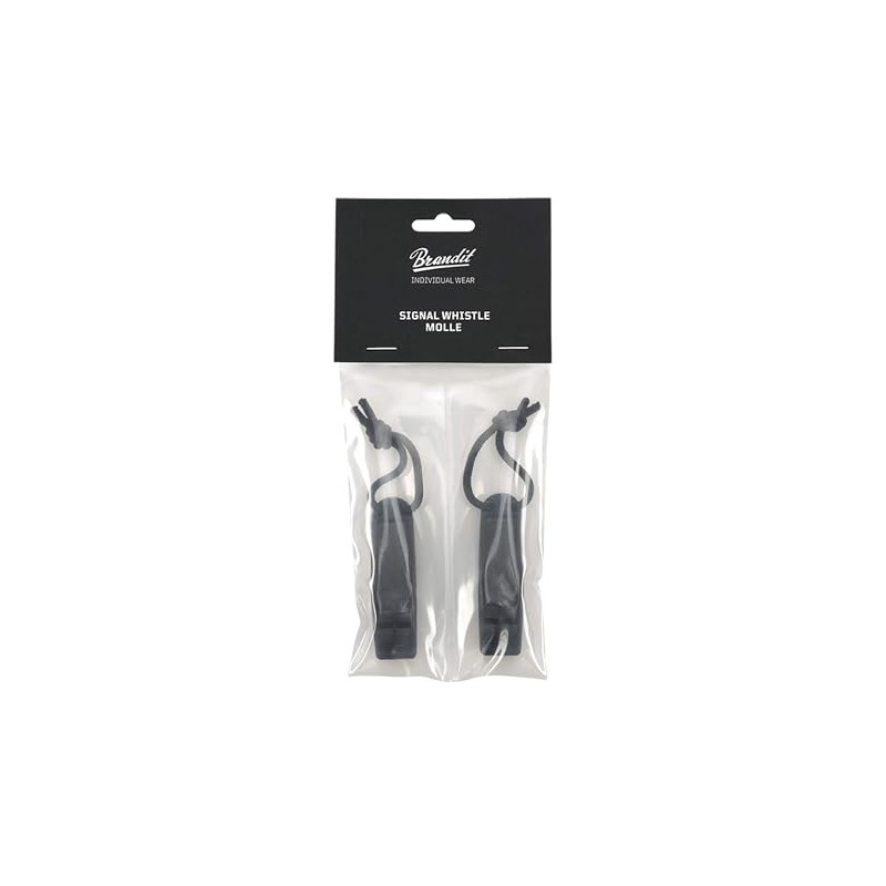 Brandit Signal Whistle Molle Pack of 2 Colour: Black, Size: