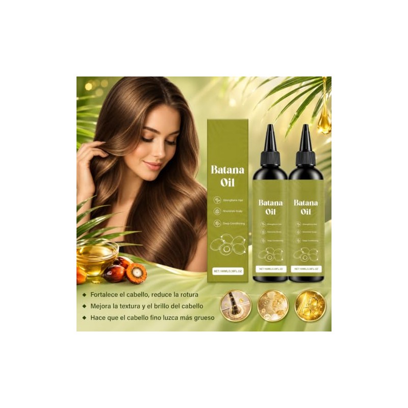 Batana Oil, 2PCS Aceite De Batana, Bata-na Hair Oil, Aceite