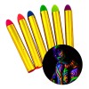Lecute 6 Crayones Luminosos Fluorescentes Maquillaje Pintura Neon