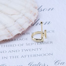 TseenYi Statement Boho Adjustable Rings Lava Droplet Open Ring Gold Chic Open Ring Adjustable Jewelry for Women and Girls (Gold)