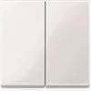 Merten 432519 Rocker, 2-gang, polar white glossy, System M