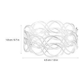 Artibetter Set of 6 Napkin Rings Irregular Napkin Holders Hollow Chip Napkin Rings for Table Decorations Holiday Parties Family Celebrations Dinner Weaving