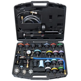 JoyFans Coolant Pressure Tester Kit, Cooling System Coolant Vacuum Refill Kit Automotive Tools Works on Radiator Leak Test & Coolant Fill Purge Service for Cars Trucks Airlift