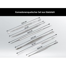 6-Piece Stainless Steel Comedone Squeezer Set Blackhead Remover