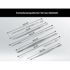 6-Piece Stainless Steel Comedone Squeezer Set Blackhead Remover