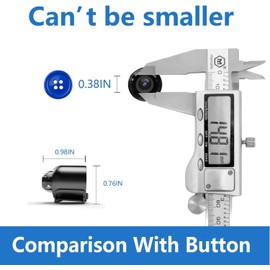 BEEDMXU Smallest Wireless WiFi Security Camera, 1080P HD Home Office Car Carrying Nanny Baby Smart Night Vision Mini Surveillance Camera, Cloud Storage with iOS Android Security Apps