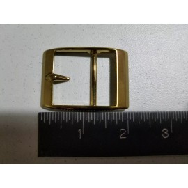 NOS VTG/1.25in CINCH BELT BUCKLE/FALSE PRONG/GOLD TONE METAL Brass?(Bag Luggage)