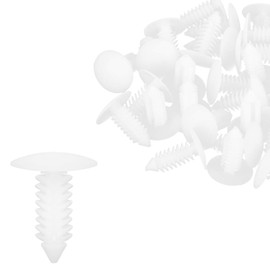 X AUTOHAUX 40pcs 6.5mm Hole Dia Car Plastic Bolt Rivet Expansion Clip White