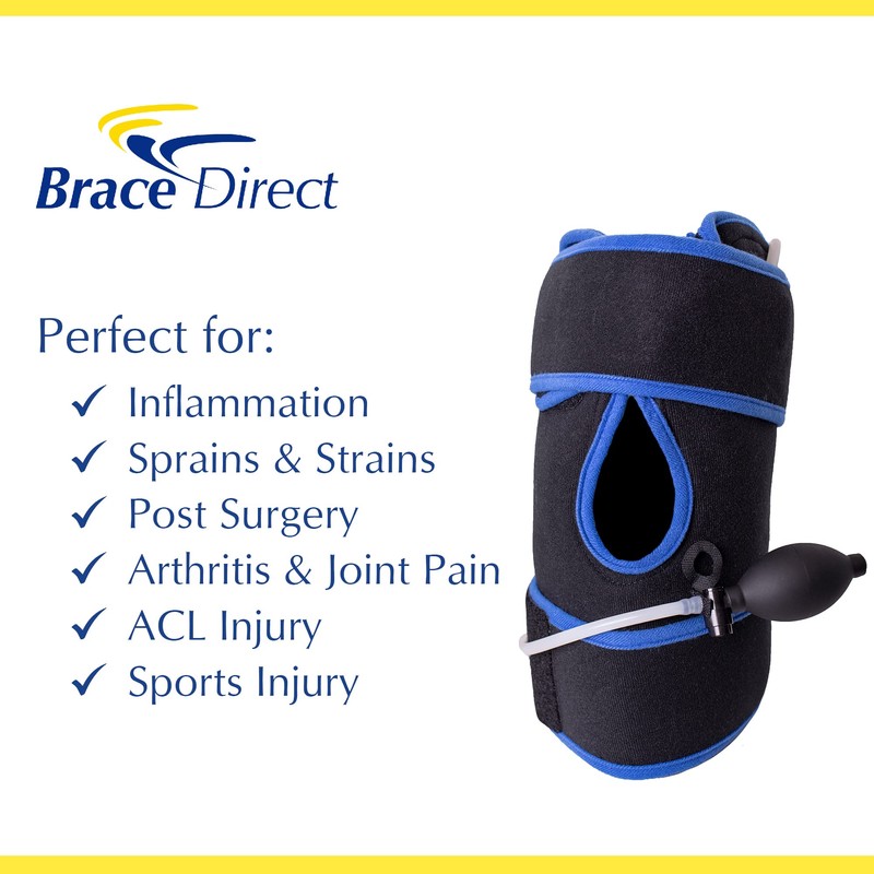 Brace Direct Knee Ice Pack Wrap with Compression- Cold Therapy