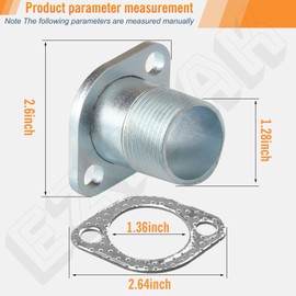1" Threaded Exha-ust Flange Compatible With Predator 301 340 390 22hp 670 Generator Buggy, Also Fits Ho-nda GX270, GX340, GX390