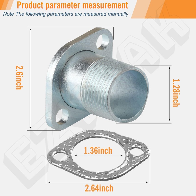 1" Threaded Exha-ust Flange Compatible With Predator 301 340 390