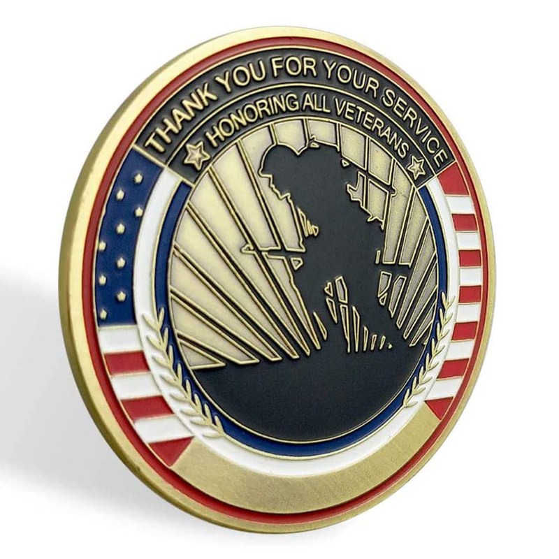 Jokimu Military Veteran Creed Challenge Coin,Honoring All Veterans Thank You