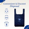 NorthShore DiscreetShield Disposal Bags for Adult Diapers, 25-Count, Opaque Navy,